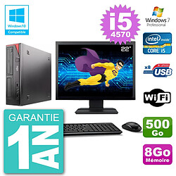 PC Fujitsu Esprimo E520 Ecran 22" i5-4570 RAM 8Go 500Go Graveur DVD Wifi W7 - Occasion