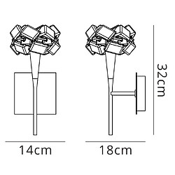 Luminaire Center Applique murale Artic avec interrupteur 1 Ampoule G9, chrome poli