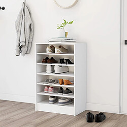 vidaXL Armoire à chaussures Blanc 60x35x92 cm Bois d’ingénierie