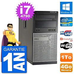 PC Tour Dell 7020 Intel Core i7-4790 RAM 4Go Disque Dur 1To Windows 10 Wifi - Occasion