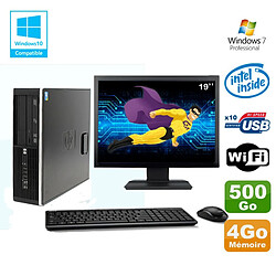 Lot PC HP Elite 8100 SFF G6950 2,8 GHz 4Go 500Go Wifi Graveur W7 Pro Ecran 19" · Occasion 