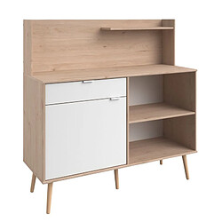 Linea Natura Buffet bas 1 porte 1 tiroir OLGA décor imitation chêne