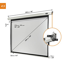 Ecran de projection celexon Economy Motorisé 220 x 165 cm