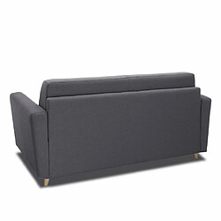 Avis Inside 75 Canapé MEZZANO convertible EXPRESS matelas 16 cm sommier métal 140 cm tissu tweed gris graphite