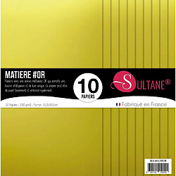 Sultane A 10 papiers Scrapbooking Or - 250g/m2 - H : 30,5 cm