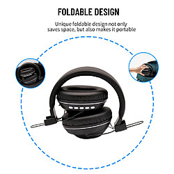 Avis General Casque Bluetooth sur l'oreille, casque stéréo pliable léger sans fil et filaire avec micro, contrôle du volume, casque Bluetooth 5.3 pour voyage/tablette/PC(noir)