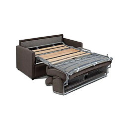 Acheter Inside 75 Canapé convertible 2- ALLURE matelas mémory 20cm lattes 120cm microfibre marron