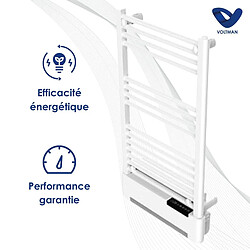 Avis Chauffage sèche-serviettes inertie fluide Liza - 500W + 1000W - blanc - Voltman