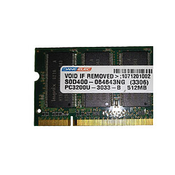 Avis 512Mo RAM DANE-ELEC S0D400-064643NG PC-3200S SODIMM DDR1 400MHz PC Portable · Occasion