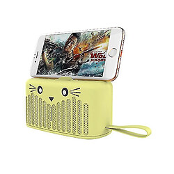 Acheter Universal Black sans fil Bluetooth 4.2 Haut-parleur Mignon Cat Portable Mini Dessin animé Subwoofer Support de téléphone AZ15395