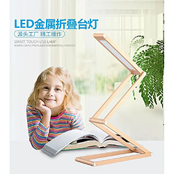 Universal Lampe de table pliante dimmable de lecture USB en métal(Or rose) pas cher