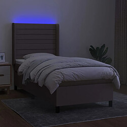 Avis Sommier à lattes,Cadre à lattes de lit pour Adulte matelas et LED Taupe 100x200 cm Tissu -MN16284