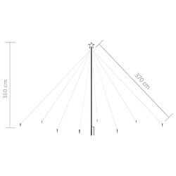 vidaXL Lumières d'arbre de Noël Int/Ext 576 LED colorées 3,6 m pas cher