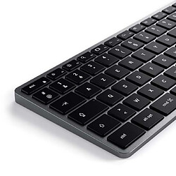 Acheter Satechi Clavier SLIM X3 Bluetooth USB-C AZERTY Rétroéclairé avec Pavé Numérique Gris