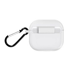 Avizar Coque AirPods 3 en Silicone Doux Résistant Effet Mat Mousqueton transparente