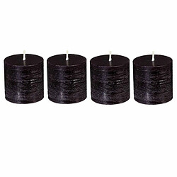 Lot de 4 Bougies Votives Rustic 4,5cm Noir