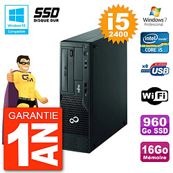 PC Fujitsu Esprimo E500 E85+ DT i5-2400 RAM 16Go SSD 960Go DVD Wifi W7 - Occasion