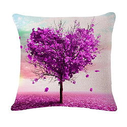 Arbre violet, coussin en coton, coton, coussin, housse de coussin de décoration intérieure n ° 1 Housse d'oreiller à rayures