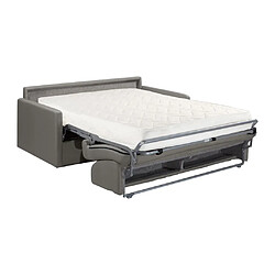 Avis Vente-Unique Canapé 2 places convertible express en tissu gris - Couchage 120 cm - Matelas 18 cm CALIFE