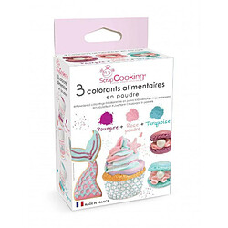 Scrapcooking 3 colorants en poudre - Sirène - 3 x 5 g 