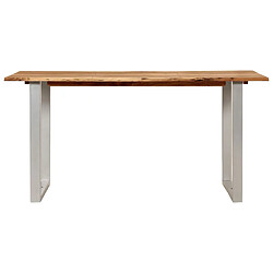 vidaXL Table de salle à manger 154x80x76 cm Bois d'acacia solide