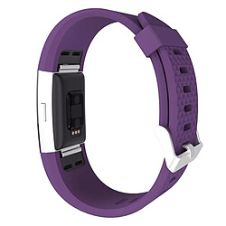 Wewoo Bracelet Violet pour Montre Fitbit Charger 2 Diamant Texture TPU, Longueur: 23cm pas cher