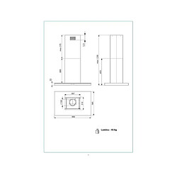 Falmec Hotte decorative ilot LUMINA2430 pas cher