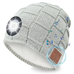 Universal Bluetooth 5.0 bonnet tricoté Extérieur Nuit Running Nuit Pêche LED Bluetooth Bonnet 