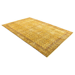 Vidal Tapis de laine 249x150 jaune Ultra Vintage pas cher