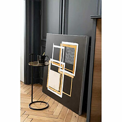 Acheter Paris Prix Tableau Déco Peinture Carrée 90x90cm Noir & Or