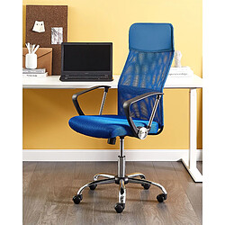 Beliani Chaise de bureau Bleu DESIGN