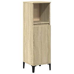 vidaXL Armoire salle de bain chêne sonoma 30x30x100 cm