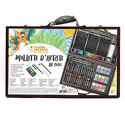 Graines Creatives Malette d'artiste - peinture, dessin et pastels - 80 pièces