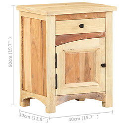 vidaXL Table de chevet 40 x 30 x 50 cm Bois de récupération massif pas cher