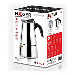 Cafetière Italienne Haeger Moka Acier inoxydable 18/10 pas cher