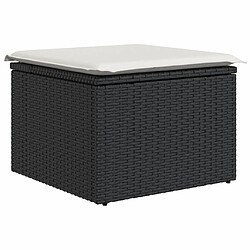 Acheter vidaXL Salon de jardin 11 pcs avec coussins noir résine tressée