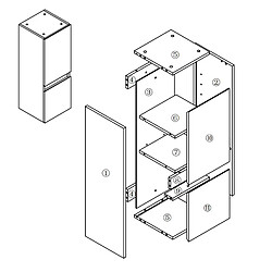 Acheter Aica Sanitaire 30(L)x30(P)x83(H)cm meuble salle de bain naturel meuble colonne salle de bain à suspendre