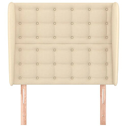 Avis Maison Chic Tête de lit scandinave avec oreilles,meuble de chambre Crème 103x23x118/128 cm Tissu -MN74273