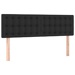 Acheter vidaXL Sommier à lattes de lit avec matelas Noir 140x200 cm Similicuir