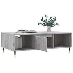 Avis vidaXL Table basse sonoma gris 104x60x35 cm bois d'ingénierie