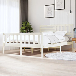 vidaXL Cadre de lit sans matelas blanc bois massif 160x200 cm