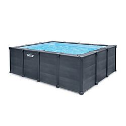 Piscine tubulaire Graphite rectangulaire 4,00 x 3,00 x 1,24 m - Intex