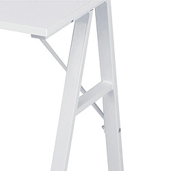 Acheter Mobili Rebecca Table D'ordinateur Pour PC En Bois Acier Blanc Bureau De Jeu De Style Moderne