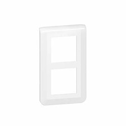 enjoliveur - 2 x 2 modules - blanc - vertical - entraxe 57 mm - legrand mosaic 078854l