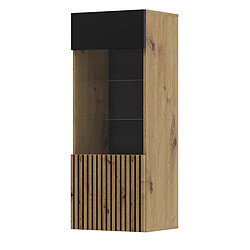 FURNLUX Armoire murale AURIS 45x37x115 Crème & Noir