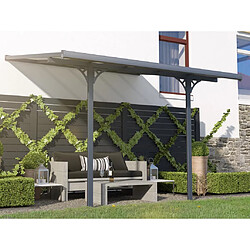 Acheter Vente-Unique Pergola adossée en aluminium 9,5 m² anthracite ALVARO