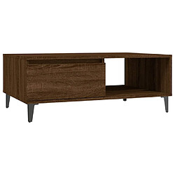 Maison Chic Table basse,Table Console Table d'appoint, Table pour salon Chêne marron 90x60x35 cm Aggloméré -MN83283