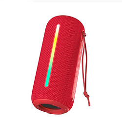 Yonis Enceinte Bluetooth Waterproof 10W RGB Extérieur Autonomie 4-6H IPX6 Enceinte Bluetooth Waterproof Puissante Autonomie 4-6h Portée 10m IPX6 Rouge YONIS