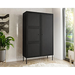 Bestmobilier Lavaggi - buffet haut - noir - 166 cm pas cher