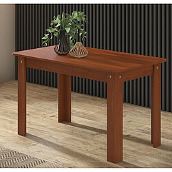 Pegane Table de salle à manger extensible rectangulaire coloris noyer - longueur 120-164 x profondeur 70 x Hauteur 73,60 cm